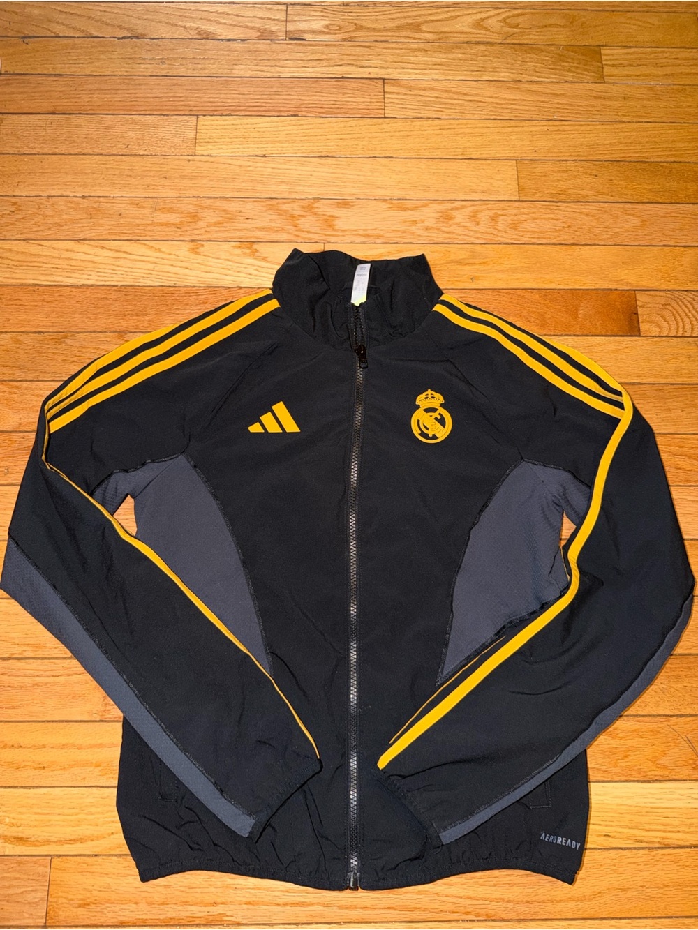 adidas Black and Yellow Kids Track Jacket